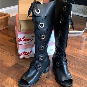 Free People open toe 67 boots